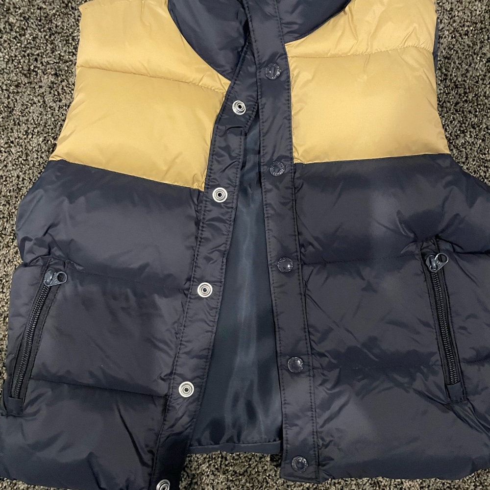 Old Navy Navy and White Puffer Vest